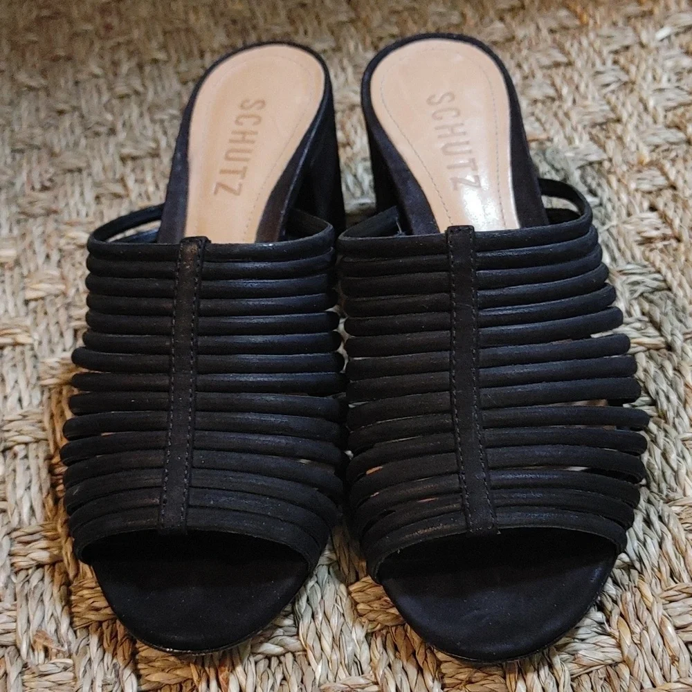 Schutz Black Cecilia Slip-on Shoes